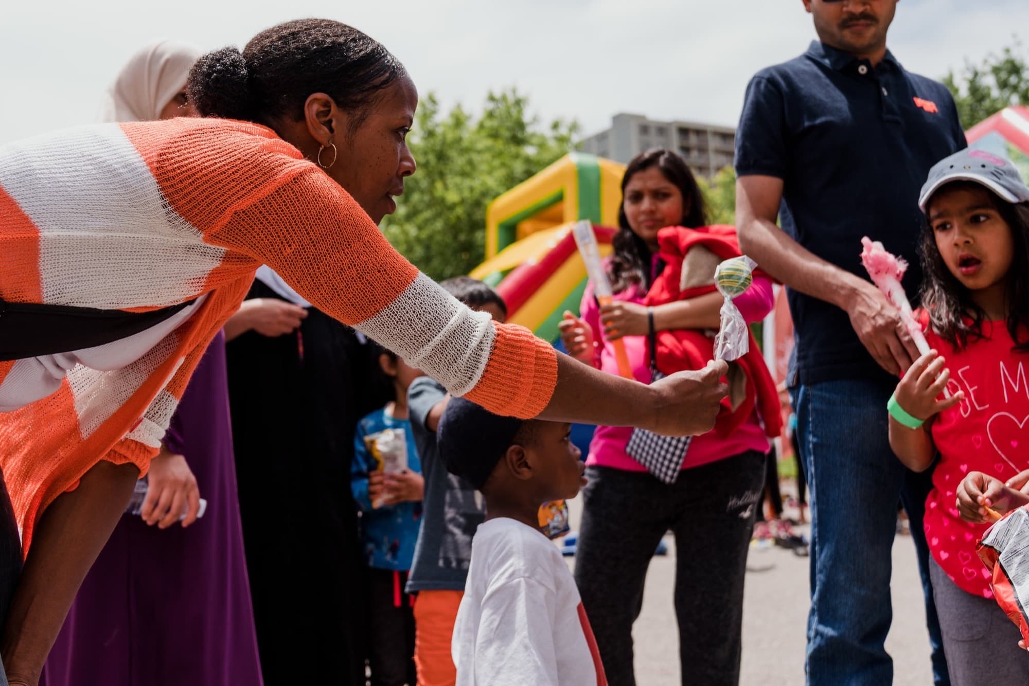 Community outreach event serving families